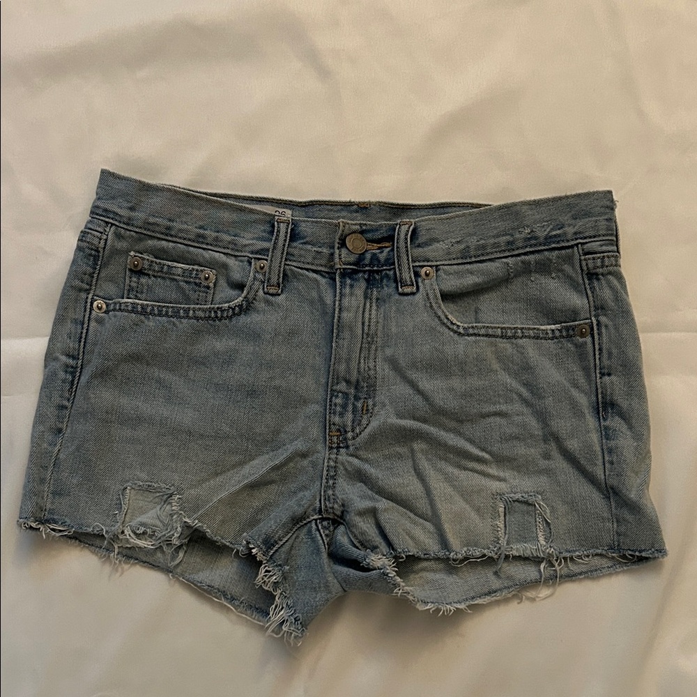 GAP Distressed Light Denim Cutoff Shorts